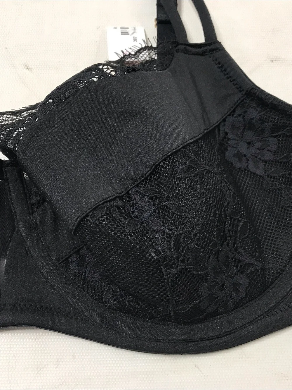 Adore Me Women Leigha Contour Balconette Bra Size 38C Black Lace Underwired New